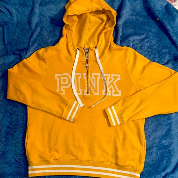 PINK Victoria's Secret Tops - VS PINK || Varsity-Style Logo Quarter-Zip